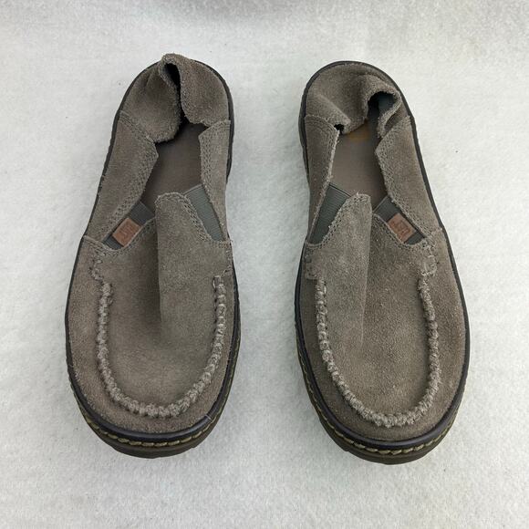 CAT Caterpillar Men's Gray Leather Slip-On Shoe Casual Loafer Thick Soles Size 6 - Picture 11 of 13